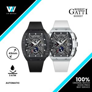 Bonest Gatti Month Week Date Display Automatic Tonneau Watch BG9007